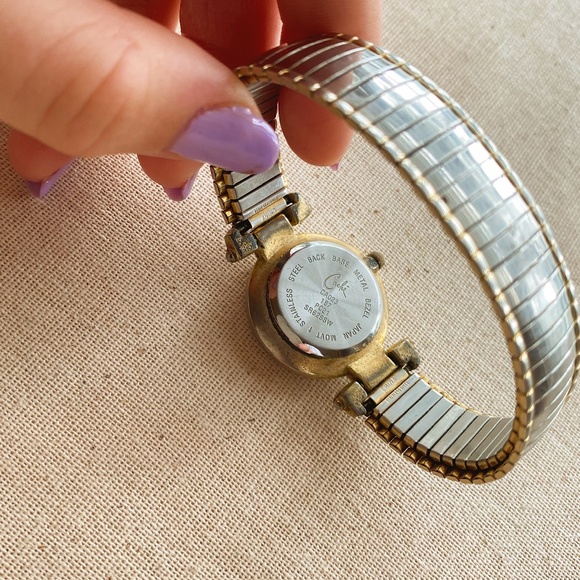 Vintage Cache Brand Two Tone Silver, Deep Red and Gold Plated - Picture 5 of 5